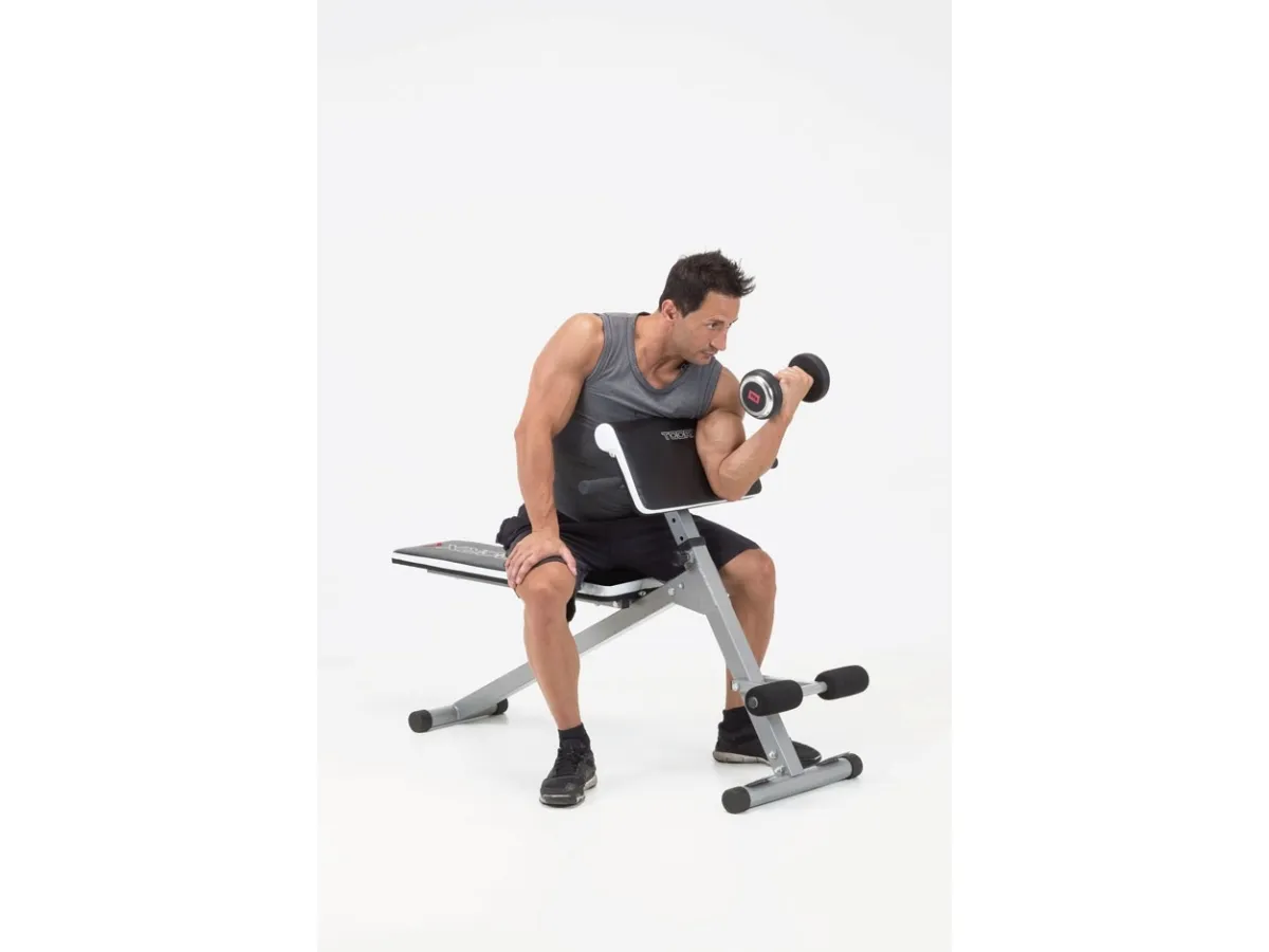 Toorx WBX-40, Justerbar vægttræningsbænk, Motionscenter, Hjem, Stål, Sort, 715 mm, 1390 mm