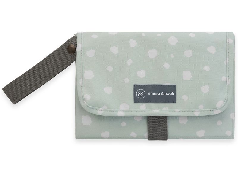 emma & noah Wickelunterlage Punkte Mint 82 x 52 cm Kompakte Wickelunterlage