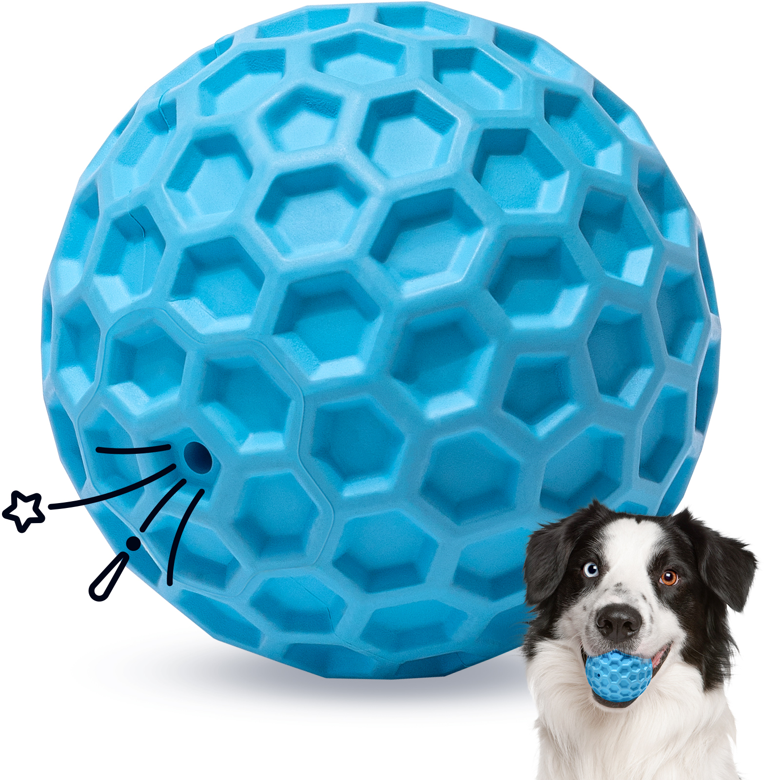 Bola Nobleza Indestrutível com Apito para Cães