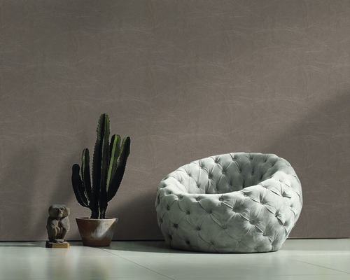 Vliesbehang 53323 Colani VISIONS geometrisch effen bruin
