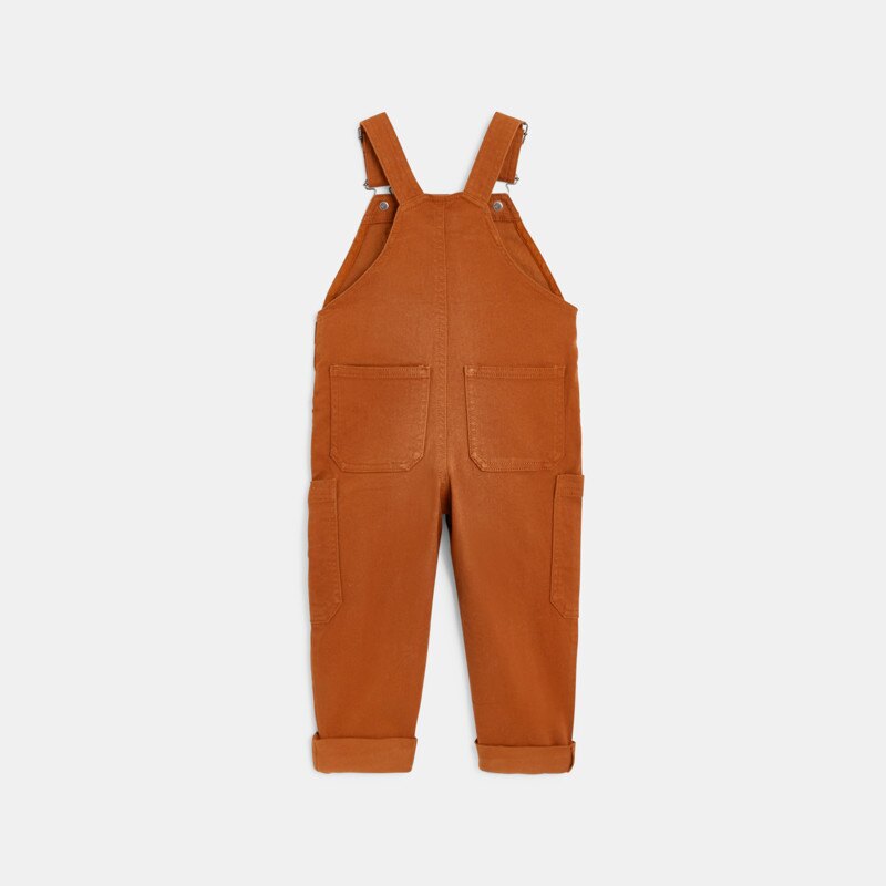 Salopette longue bébé garçon twill marron sepia Catimini Marron