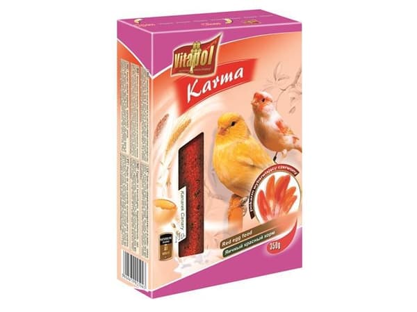 Vitapol zvp-2504, Frø, 350 g, Kanarifugler, Vitamin A, Vitamin B, Vitamin D, wheat flour, corn grits, glycerin, hulled sunflower seeds, niger seeds,
