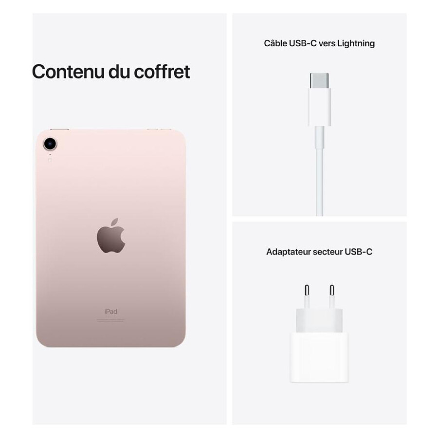 Apple iPad mini (2021) Wi-Fi - 256 Go - Rose