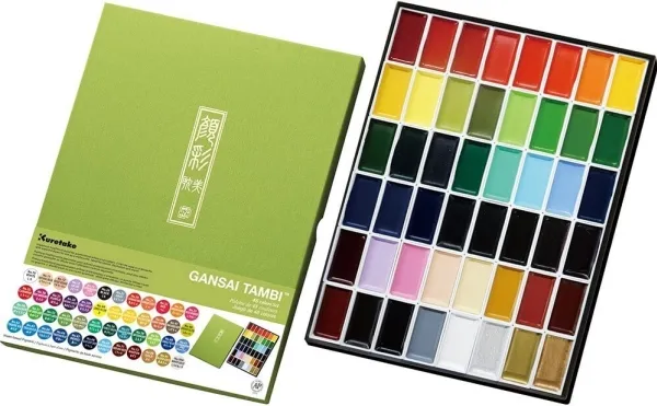Gansai Tambi Aquarel akvarelfarver, 48 farver