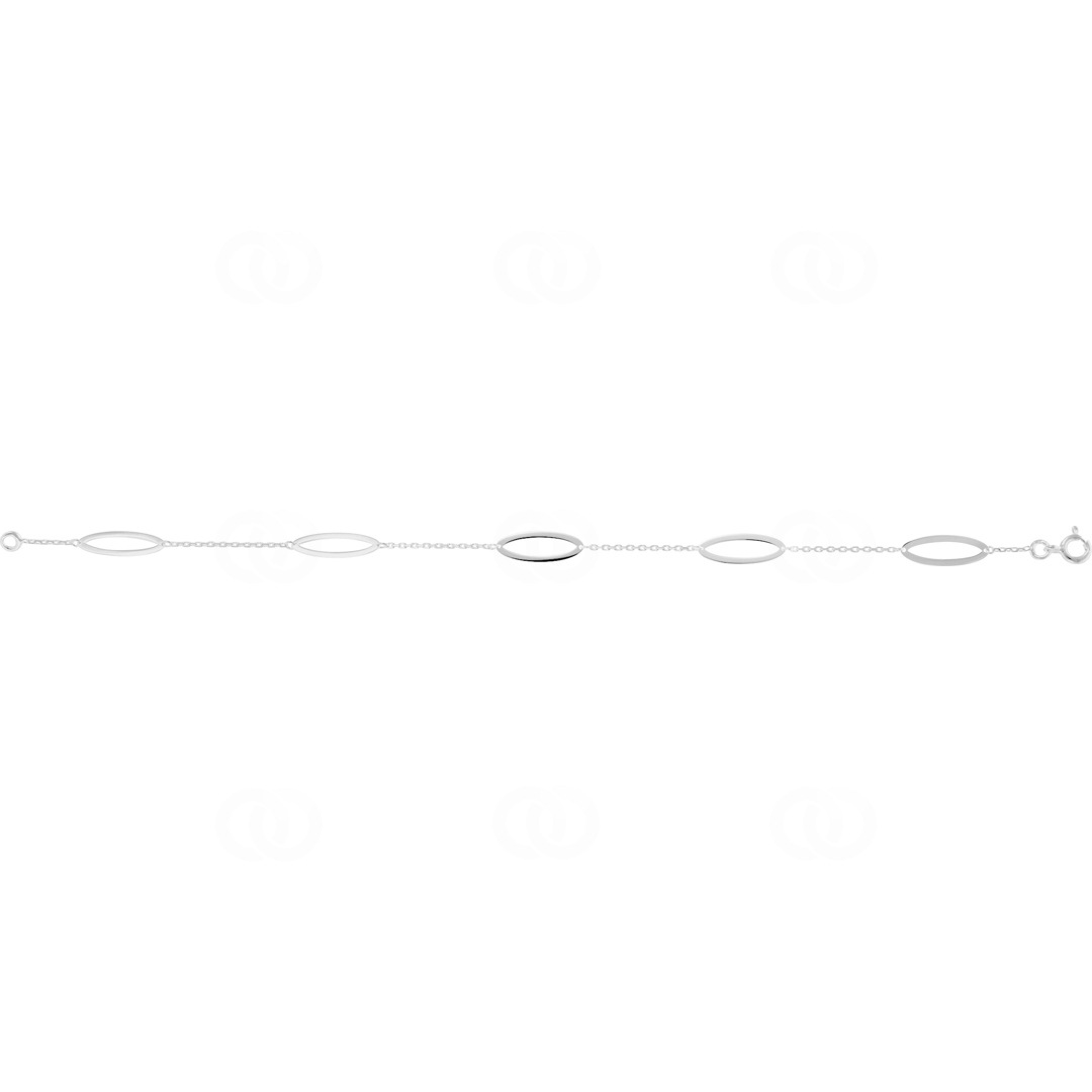 Armband 925 Silber rhodiniert Fantasie 19cm