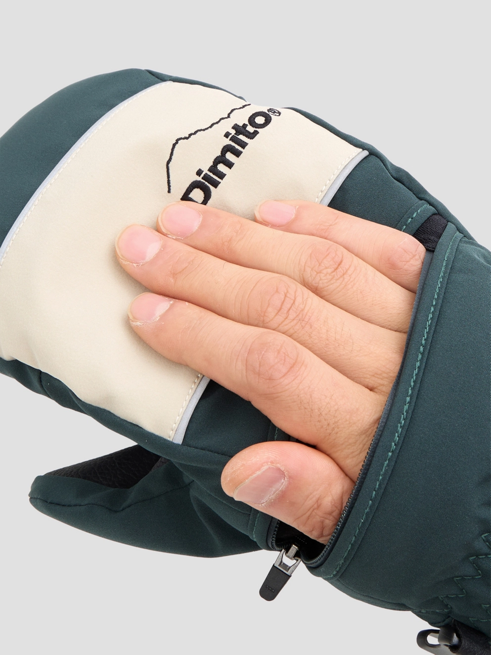 Dimito Easy Open Mittens deep green