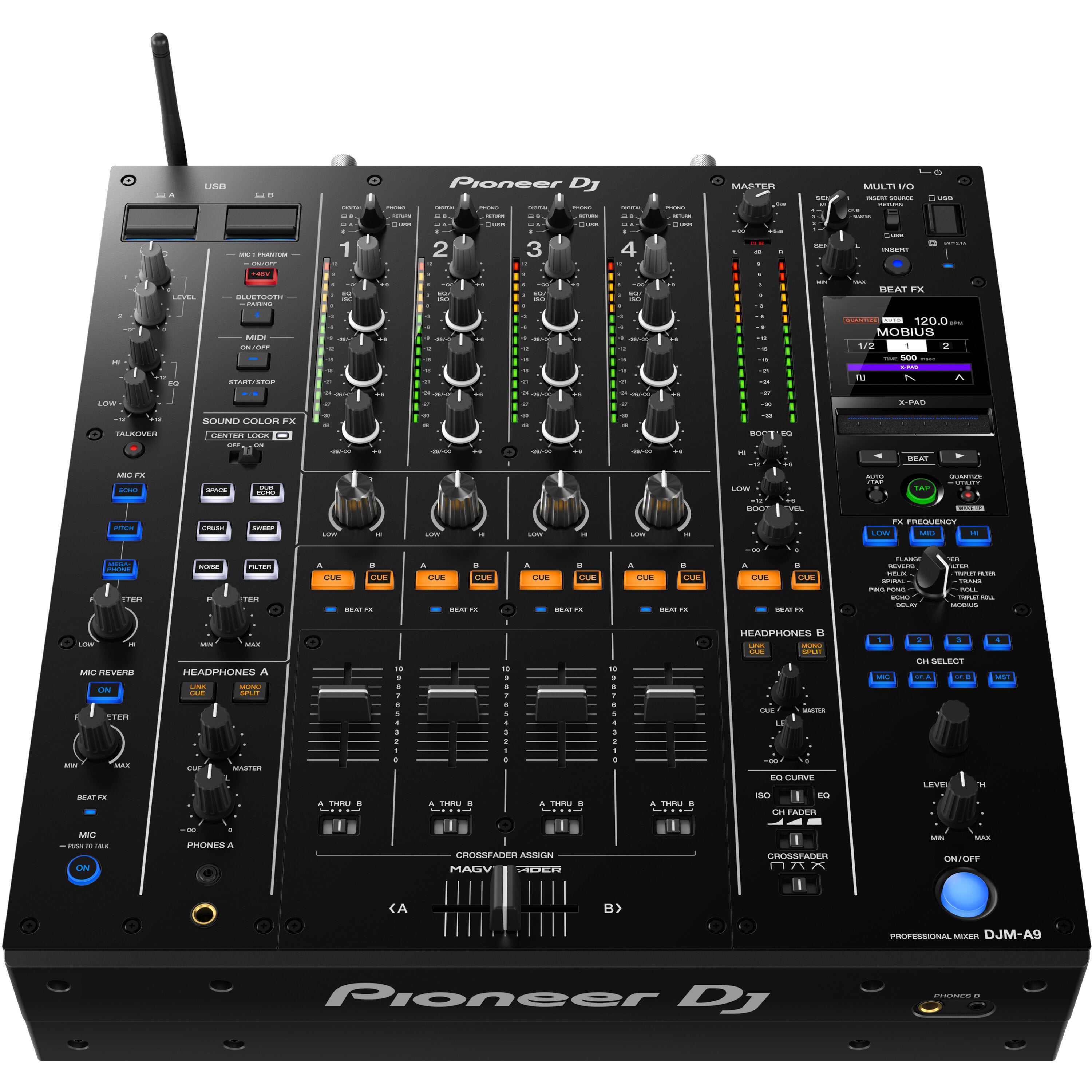 Pioneer DJ DJM-A9 4-kanaals DJ-mixer
