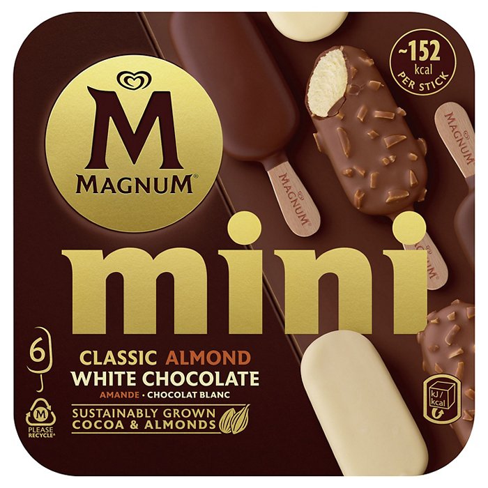 MAGNUM 330 ml, Mini Classic Mandel White Chocolate