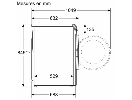 BOSCH - Lave linge Frontal WGG244F1FR, Série 6, i-DOS