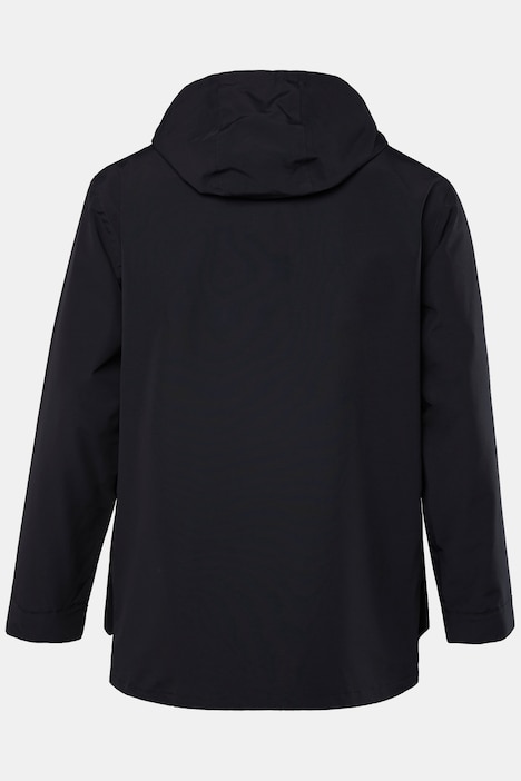 Regenjacke, wasserdicht, Kapuze, verdeckter Zipper, bis 8 XL