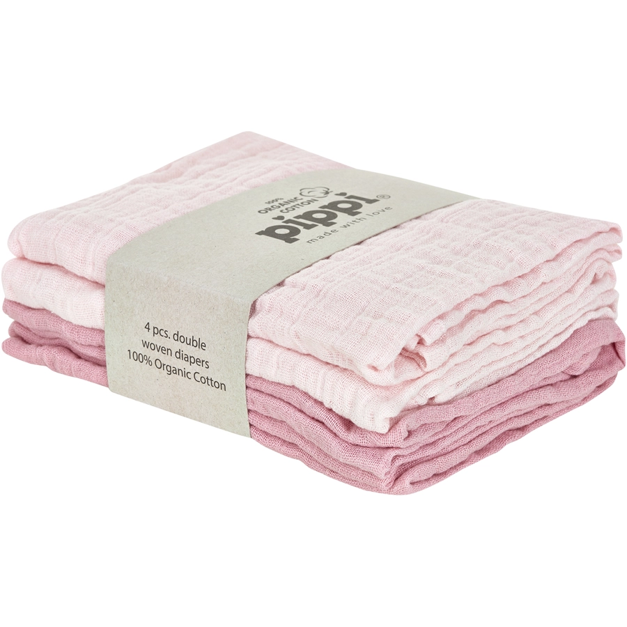 pippi Muslin Tücher 4er Pack shrinking violet