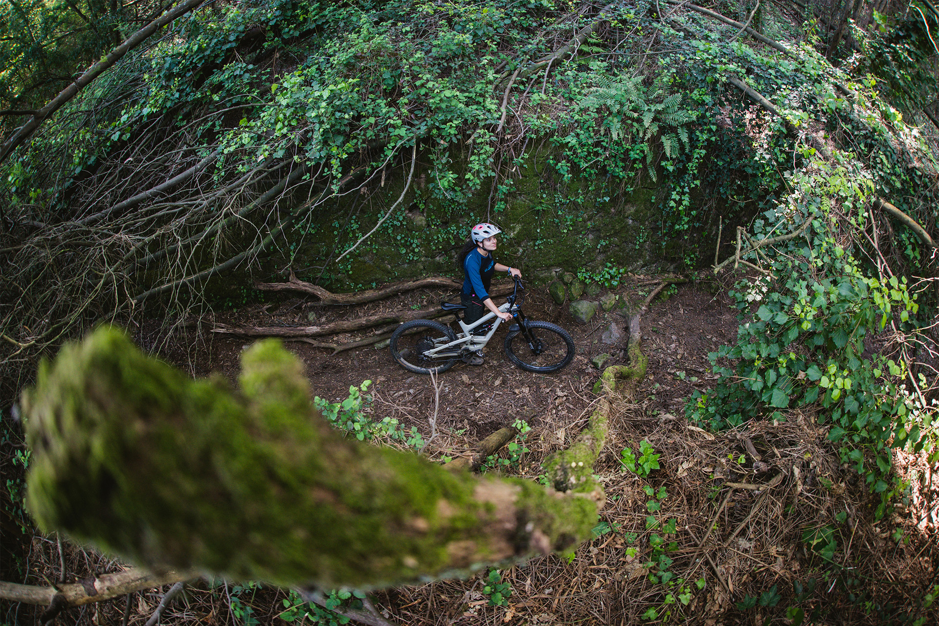 Dirtlej Trailscout Long Flex MTB Bukser Til Kvinder Blå/grå