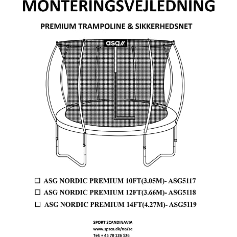 ASG Nordic Premium 14FT trampolin - 427 cm