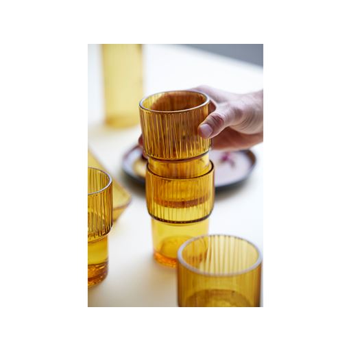Bitz Kusintha 4-pak Cafeglas, Amber, 38 cl