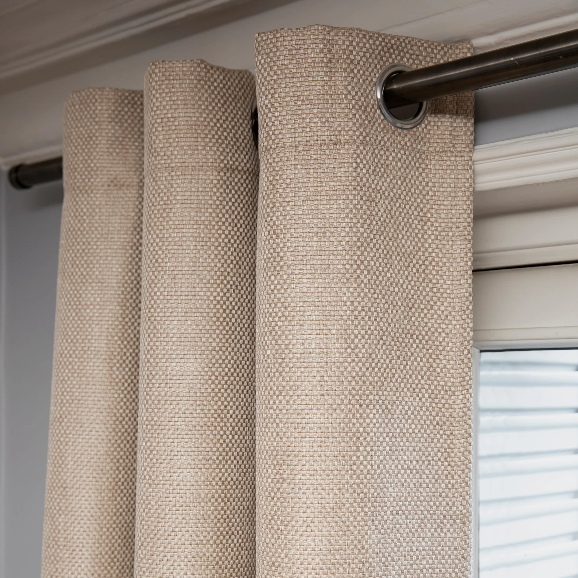 COCONUT - Rideau oeillets doublé occultant | Beige