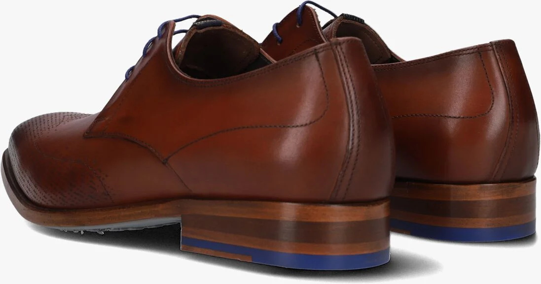 FLORIS VAN BOMMEL cognac floris van bommel nette schoenen sfm-30301