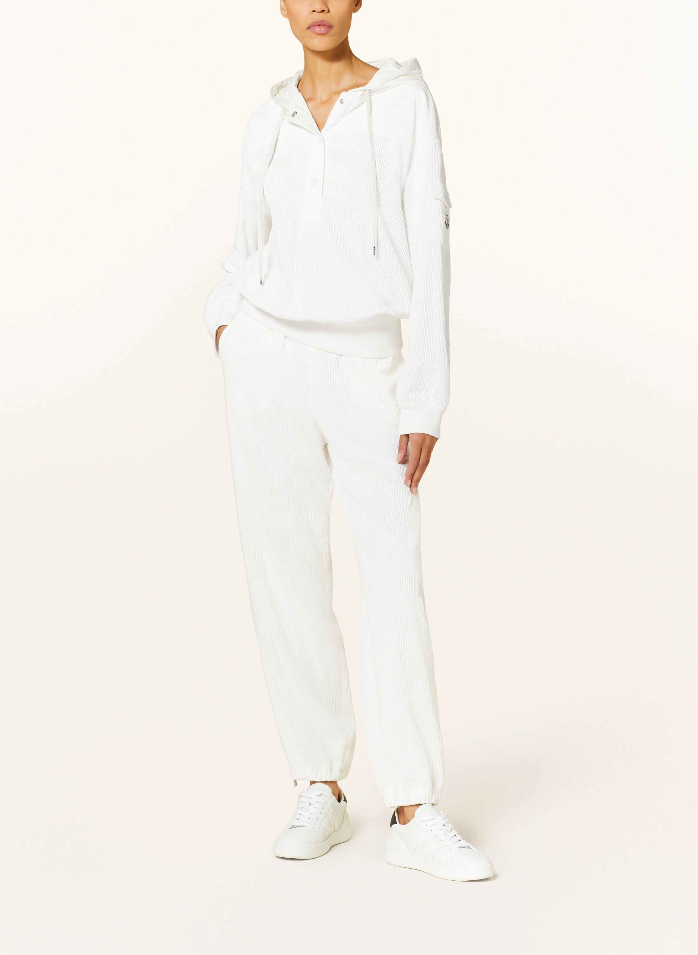 MONCLER Cord-Hoodie im Materialmix