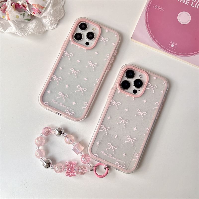 Elliure - Bow telefoonhoesje / bandje / set - Apple iPhone 16 Pro Max / 16 Pro / 16 Plus / 16 / 15 Pro Max / 15 Pro / 15 Plus / 15 / 14 Pro Max / 14 Pro / 14 Plus / 14 / SE / 13 Pro Max / 13 Pro / 13