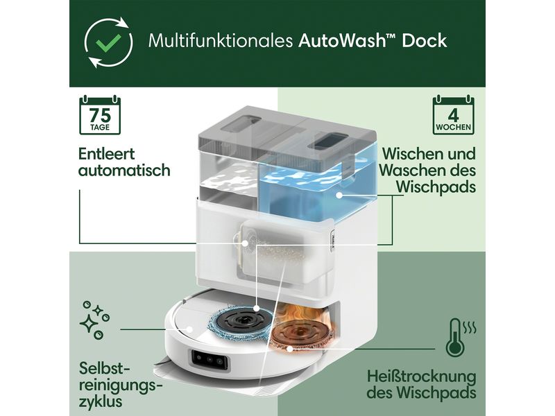 iRobot Saug- und Wischroboter Roomba Plus 505 Combo   AutoW Der Saugwischroboter mit ausfahrbaren Wischpads für eine verbesserte Kantenreinigung