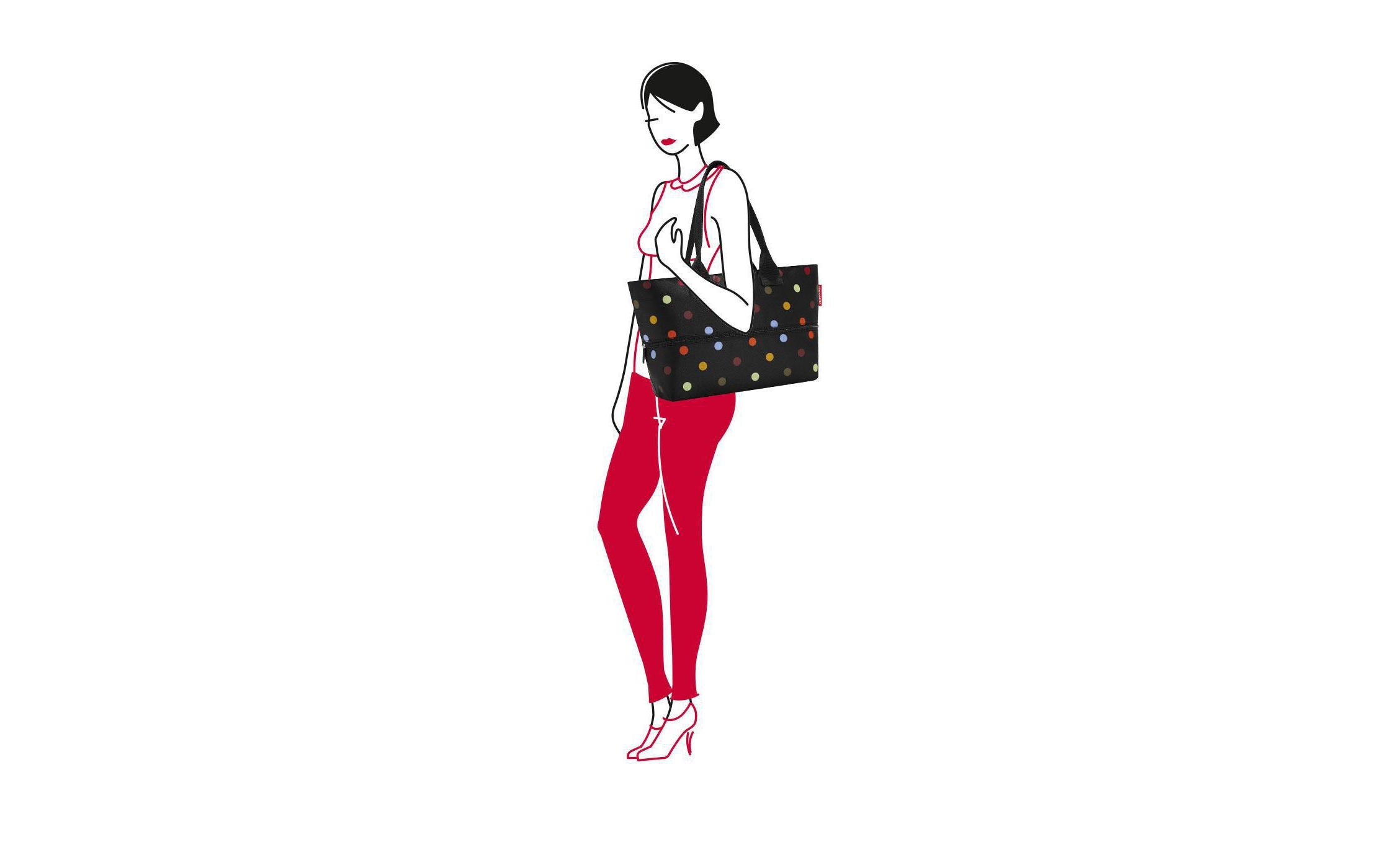 Tasche Shopper e1 DotsSchultertasche mit mittigen Reissverschluss