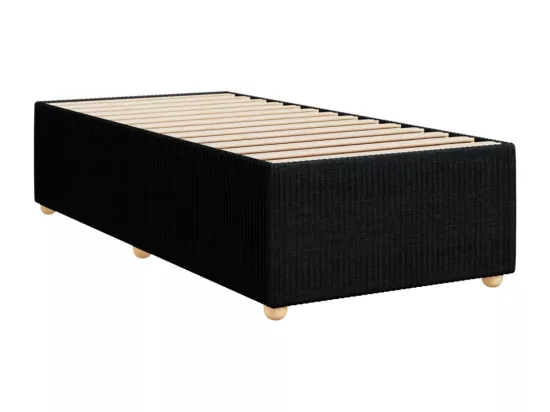 Sommier à lattes de lit avec matelas Noir 90x190 cm Tissu
