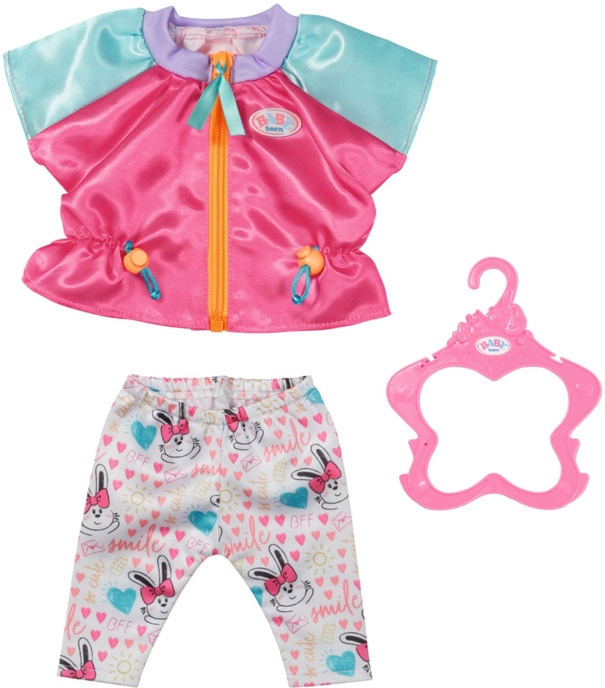 Baby Born Puppenkleidung »Freizeitanzug Pink, 43 cm« mit Kleiderbügel