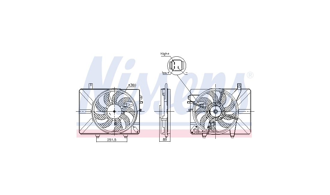 Ventilator, motorkøling