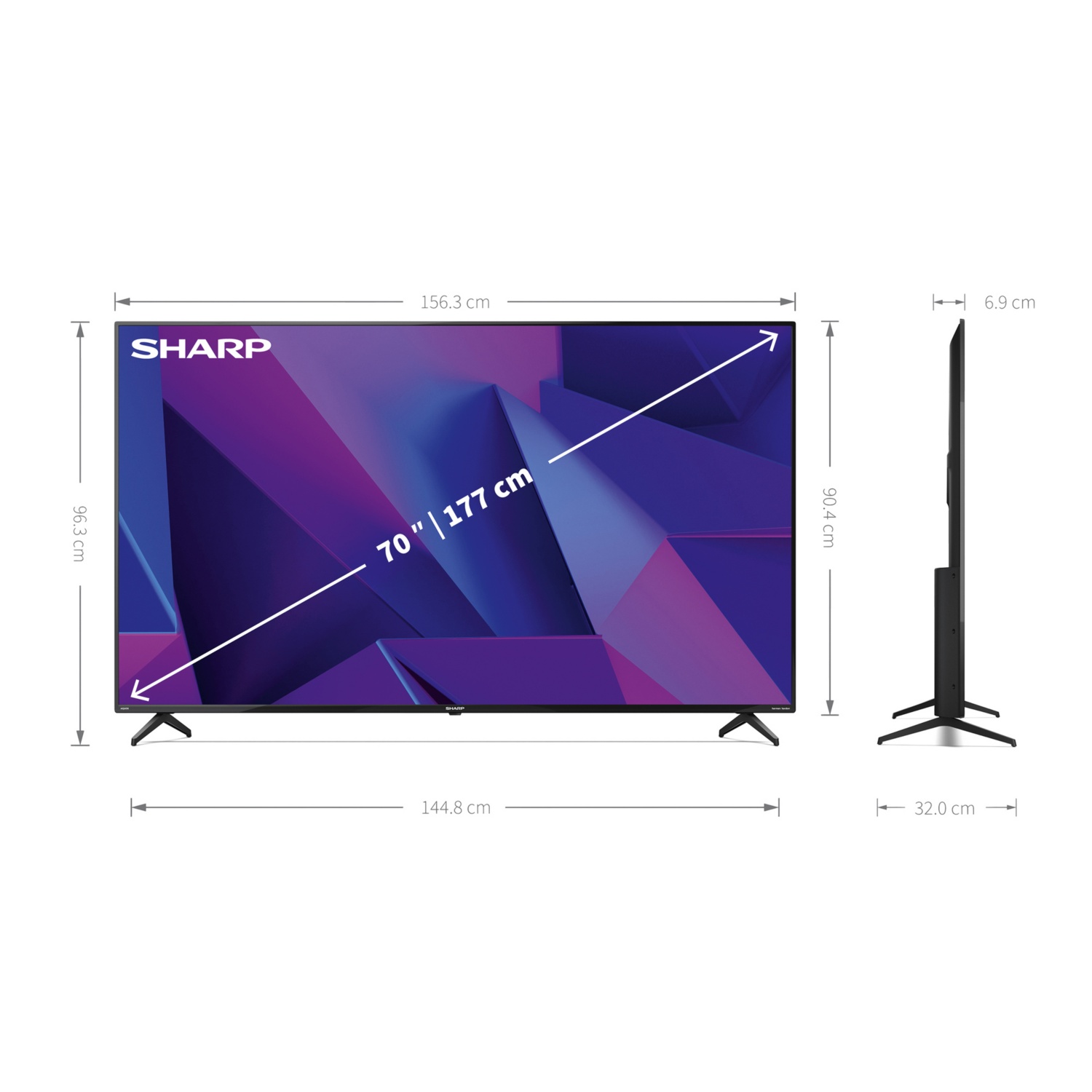 SHARP 4K Ultra HD Android Smart-TV 177 cm (70“) FN2EA