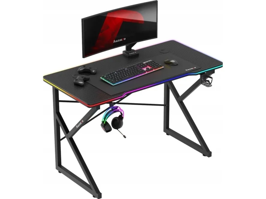 Biurko Huzaro Hero 1.7 RGB Black sort 120 cmx60 cm
