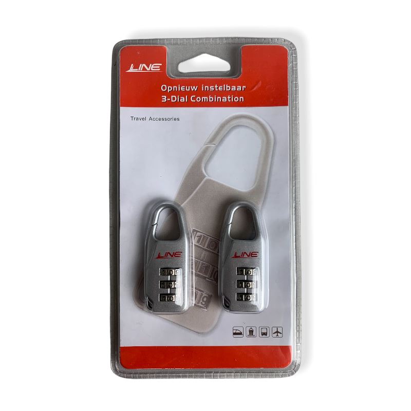 Line Travel Accessoires Duo Cijferslot Zilver