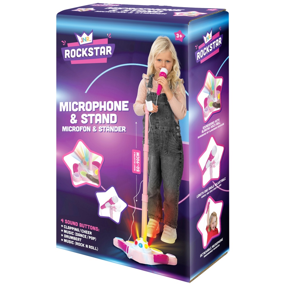JNR Rockstar Mikrofon und Ständer Pink