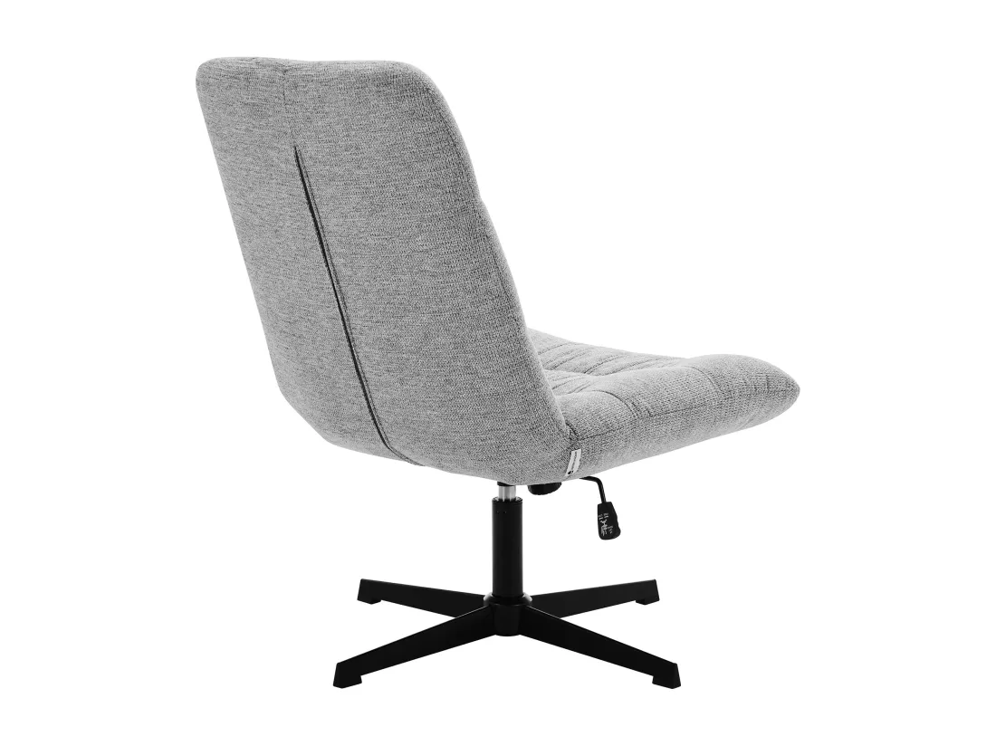 Fauteuil pivotant en tissu chiné gris SELENDO
