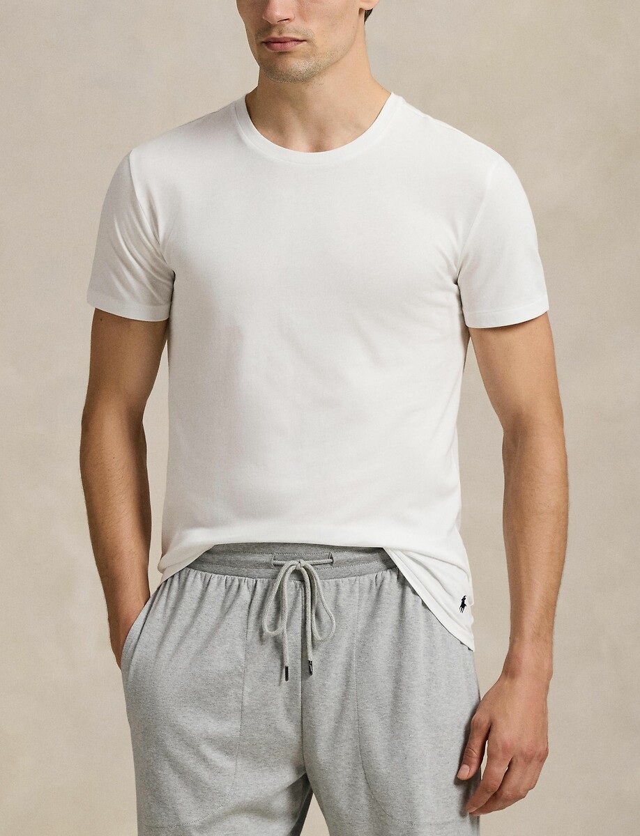 POLO RALPH LAUREN<br>Conjunto de 3 camisas ajustadas com gola redonda