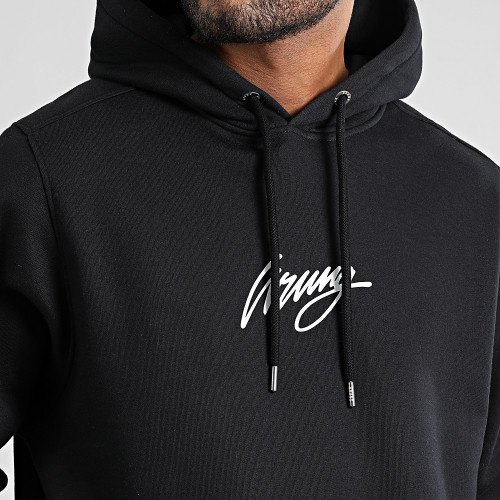 Sweat Capuche Drip Logo Noir