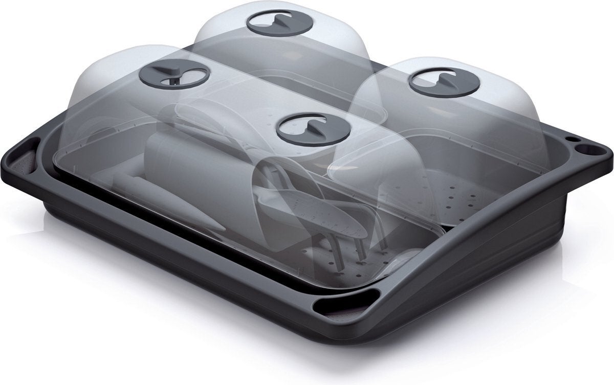 Prosperplast kweekpot zwart / transparant 57 x 46 x 19 cm