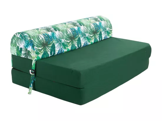 Chauffeuse double en coton coussin imprimé Deep jungle