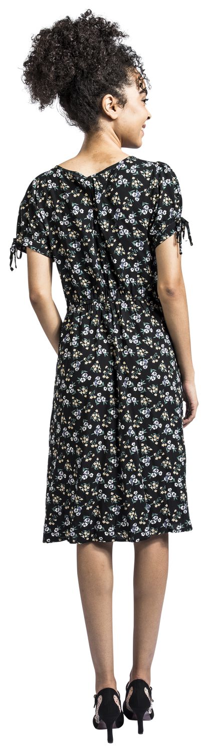 Ditsy Floral Tie Sleeve Dress | Voodoo Vixen Robe mi-longue