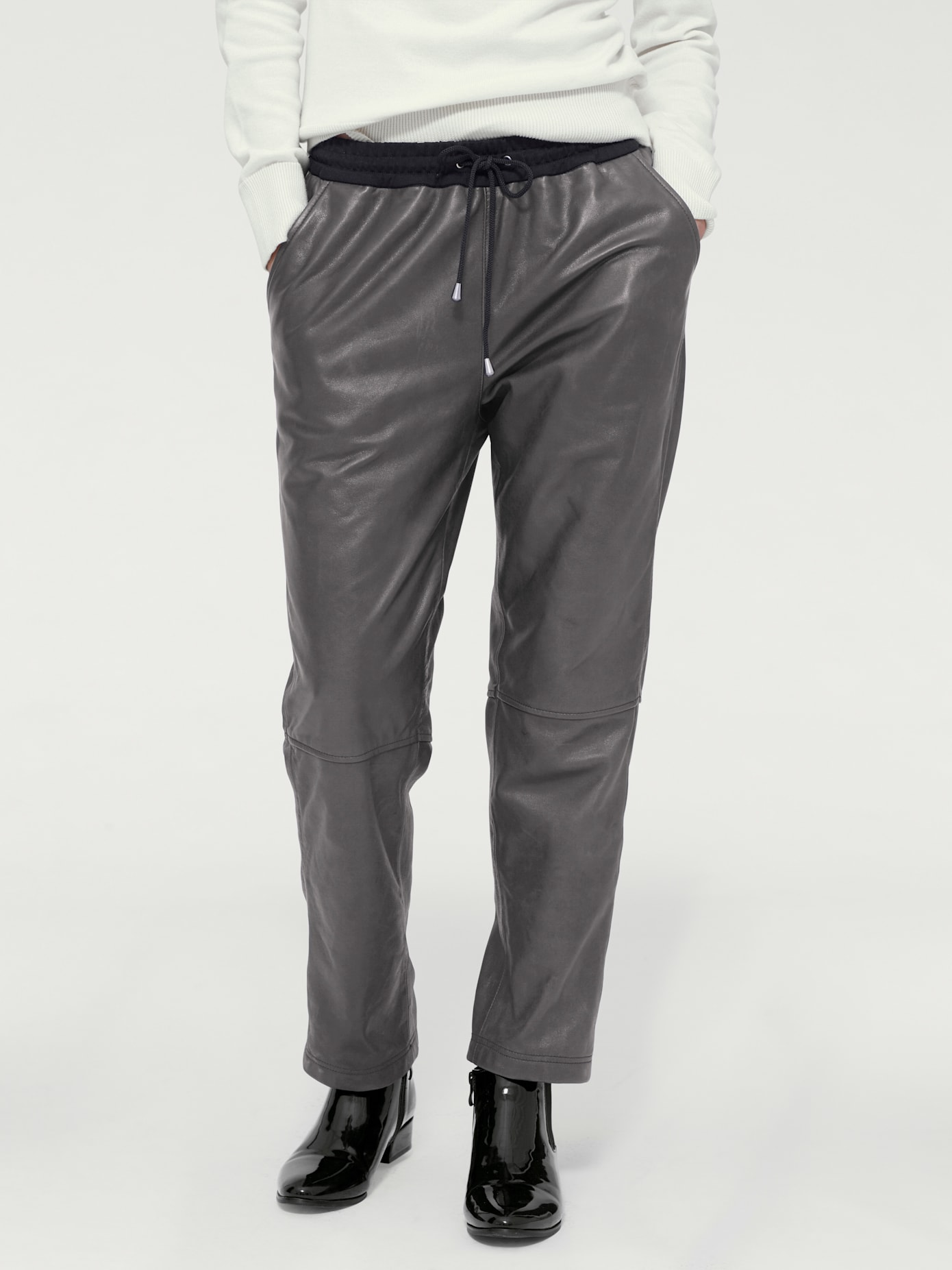 Pantalon de jogging en cuir forme jogging tendance