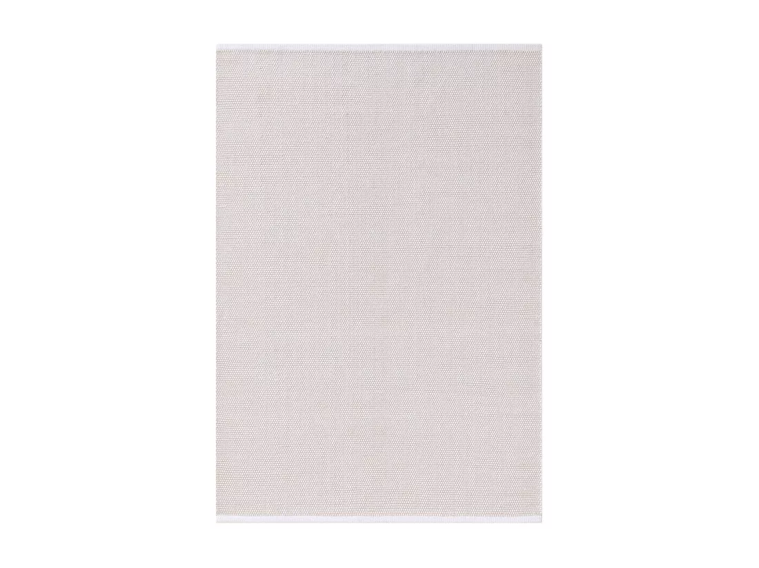 Tapis en coton tissé main Ron Blanc 200x290 cm