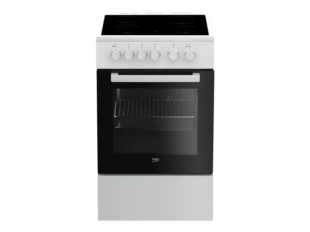 Beko FSS57000GW - Komfur - fritstående - bredde: 50 cm - dybde: 60 cm - højde: 85 cm - med selv-rengøring - hvid