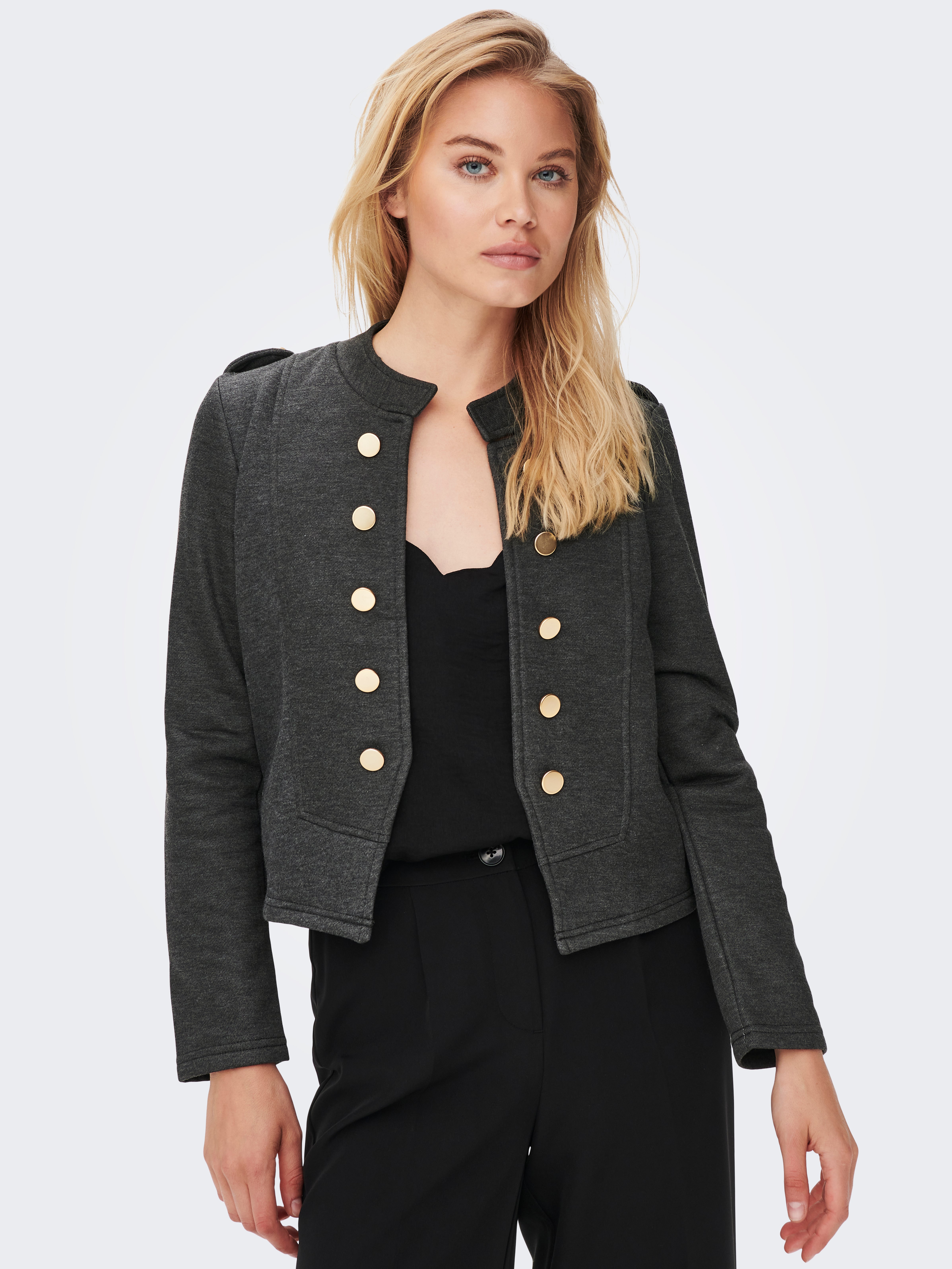 ONLANETTA Blazer Dark Grey Melange