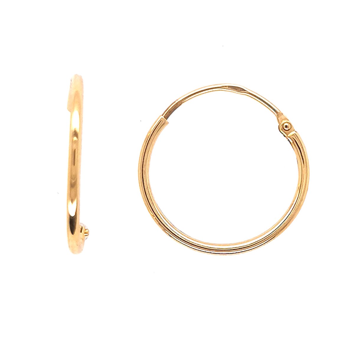 Créoles Brillaxis or jaune 9 carats diamètre 14mm