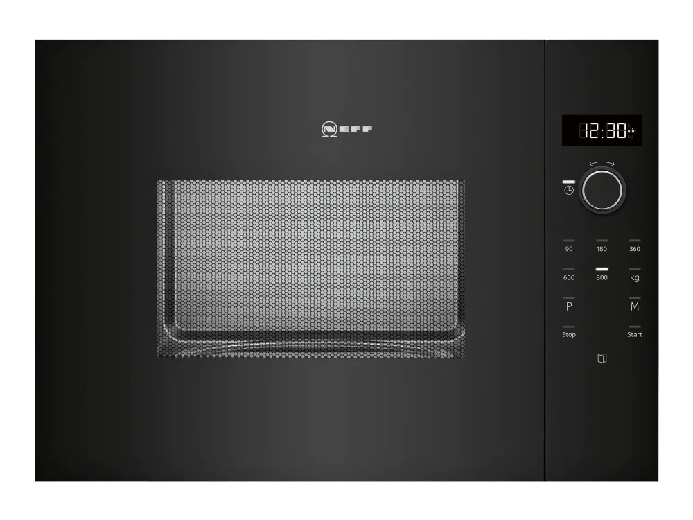 Neff N 50 HLAWD23N0 - Mikrobølgeovn - til indbygning - 20 liter - 800 W - sort