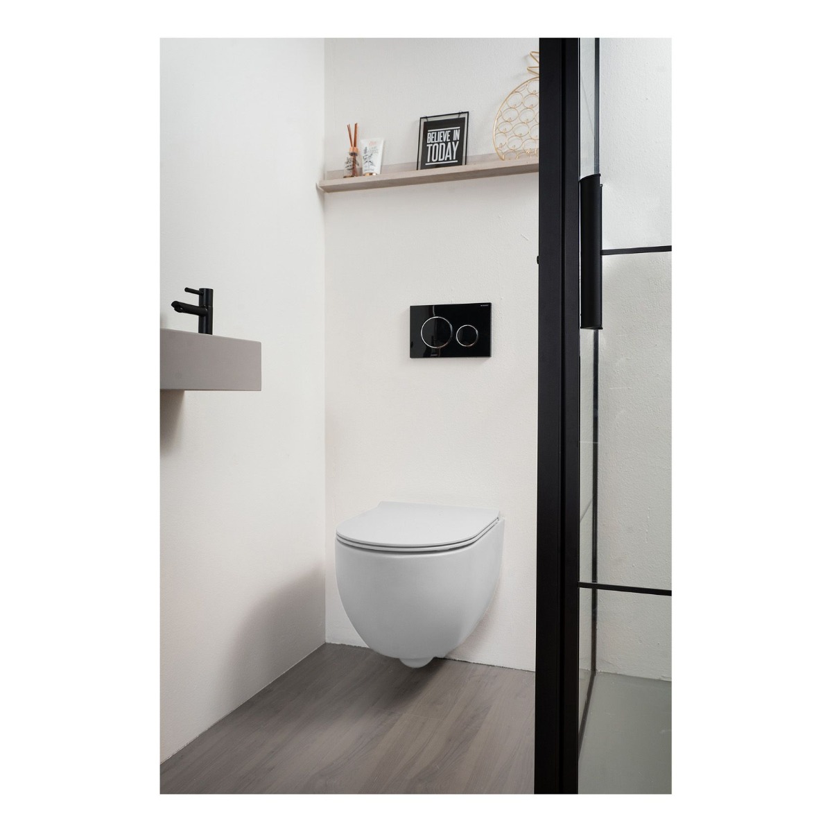Xenz Gio randloos toilet 52cm met vortexspoeling en zitting wit glans