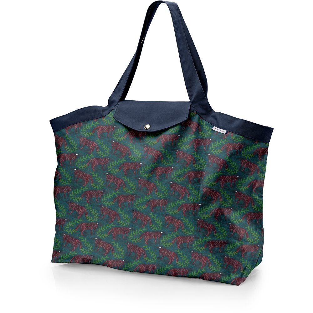 Grand Sac Cabas En Tissu Loup Des Bois