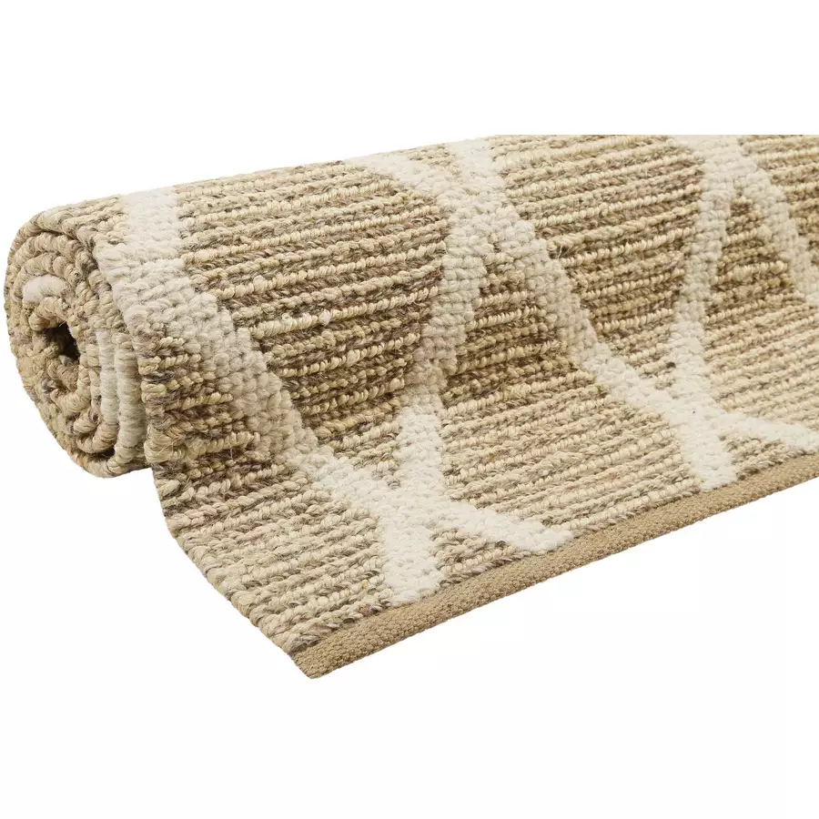 Green Looop Handweb-Teppich Novella natur beige