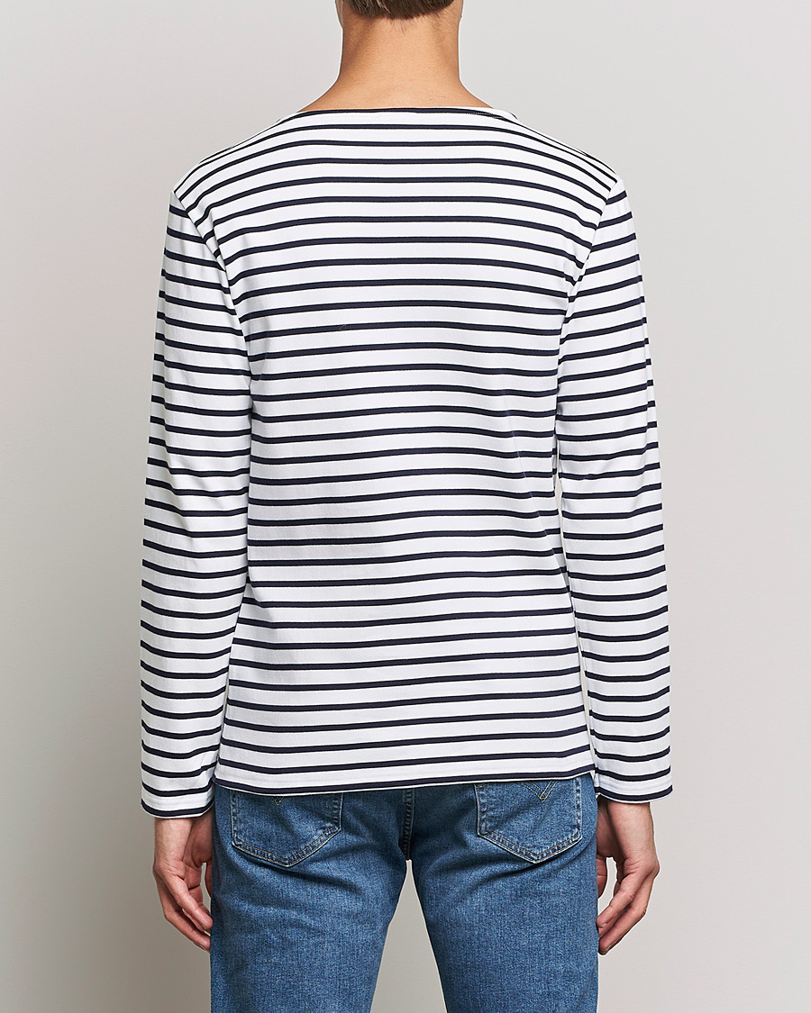 Armor-lux Houat Héritage Stripe Long Sleeve T-Shirt White/Navy