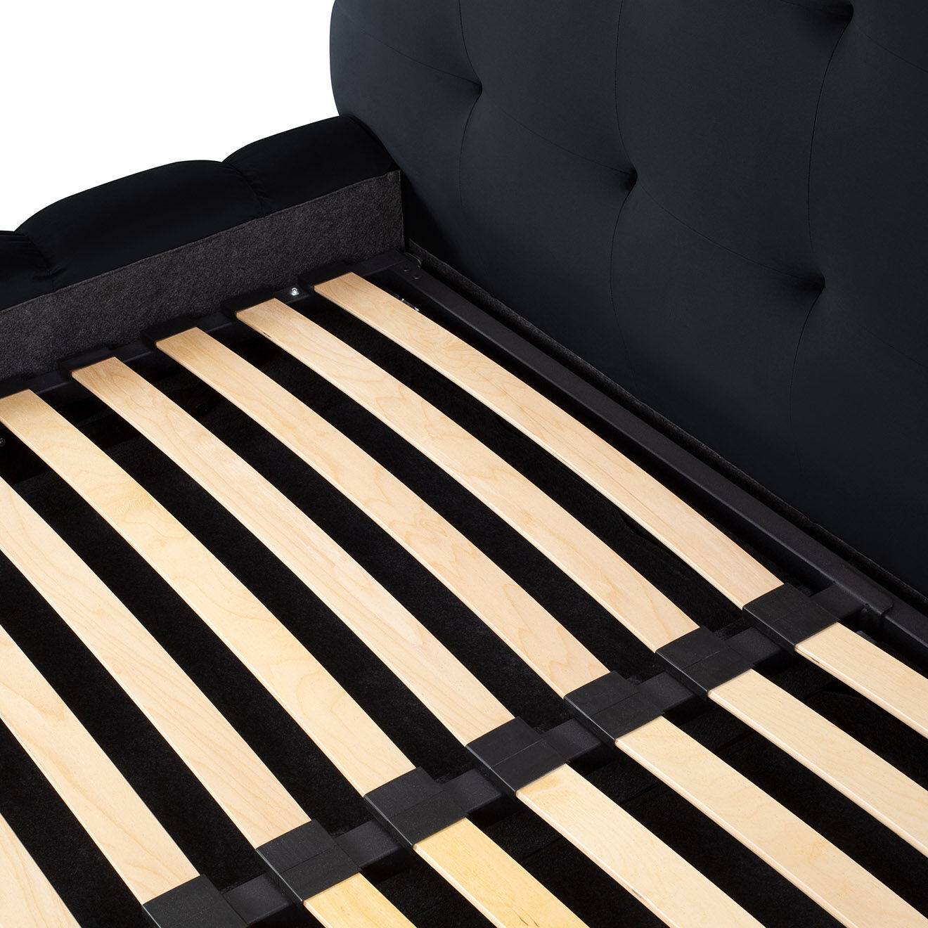 Cosmopolitan Design Lit avec coffre de rangement Bali Velours bleu foncé - 140x200 cm
