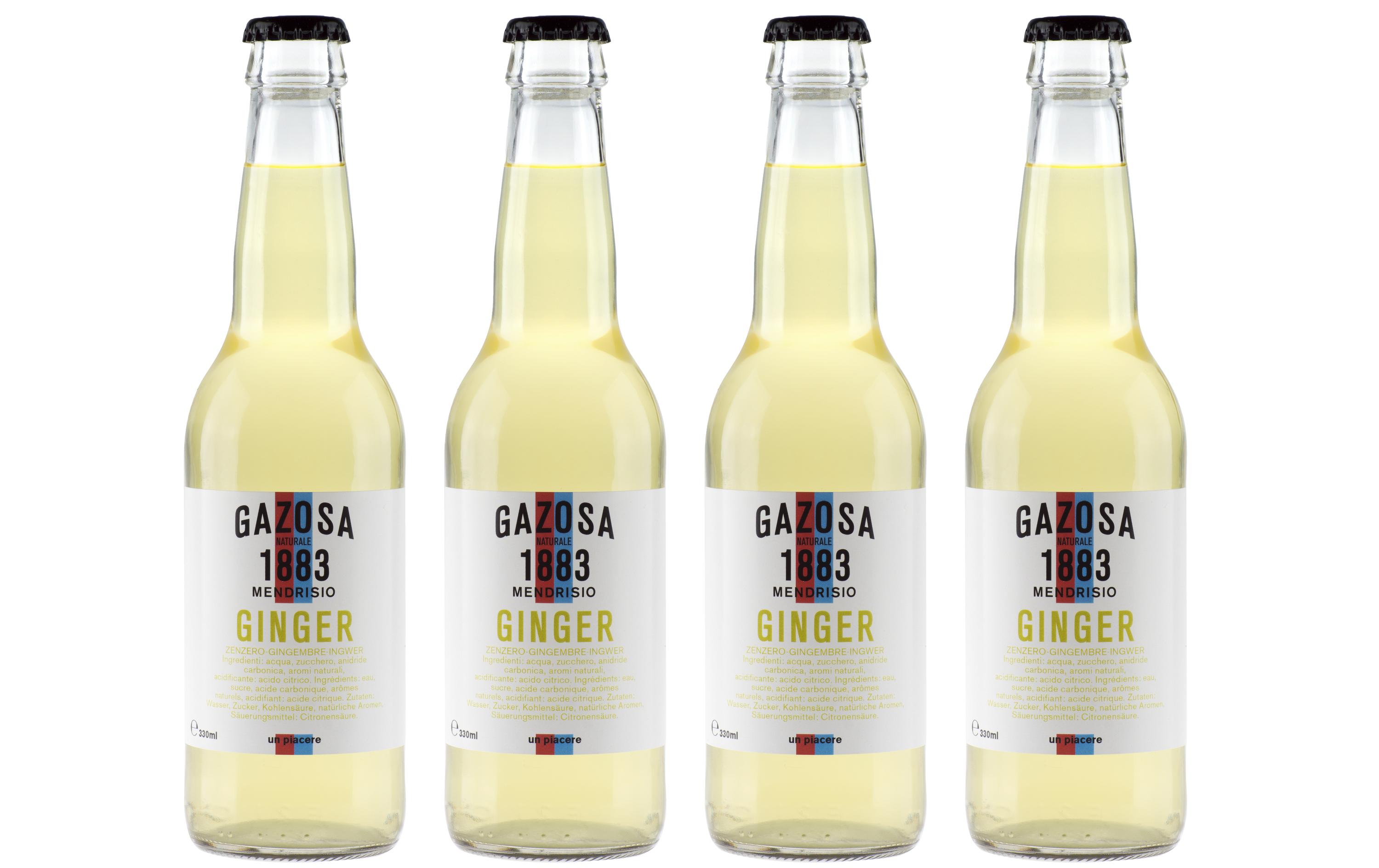 Soft-Drinks Limonade Ingwer 4 x 330 mlPrickelndes Erfrischungsgetränk mit Ingwer