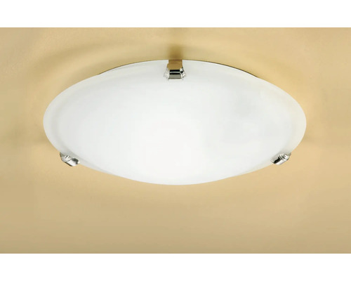 Plafondlamp, 1-lichts, Ø 30 cm, Salome, wit/chroom